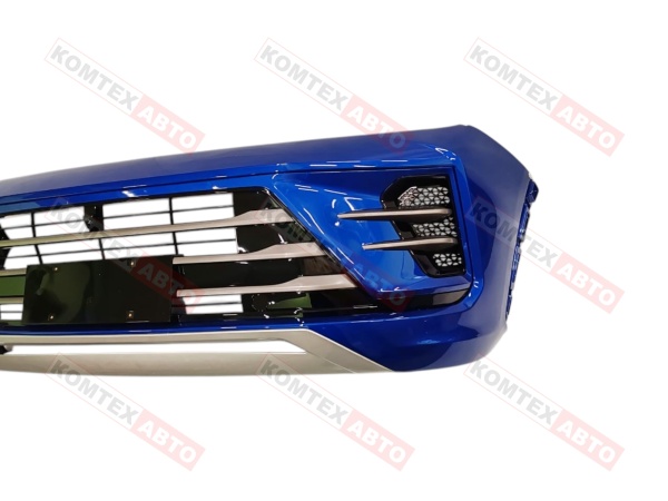 Бампер передний Exeed LX 2021- в сборе в цвете Б/У (синий) 602001890AA/602001916AA/602000763AAAKH
