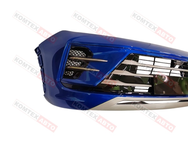 Бампер передний Exeed LX 2021- в сборе в цвете Б/У (синий) 602001890AA/602001916AA/602000763AAAKH