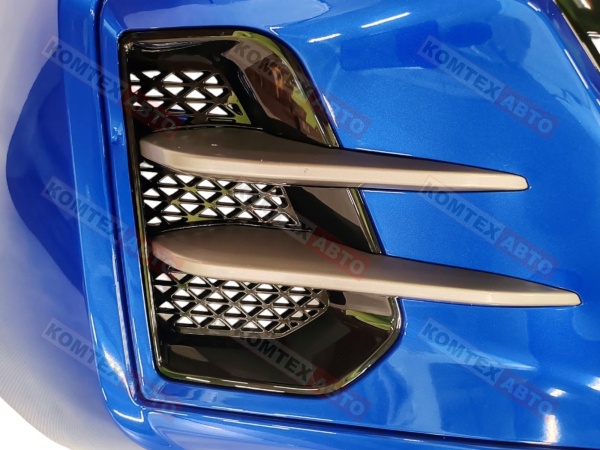 Бампер передний Exeed LX 2021- в сборе в цвете Б/У (синий) 602001890AA/602001916AA/602000763AAAKH