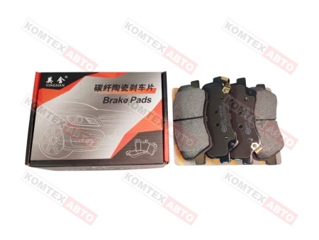 Колодки тормозные передние LM Hyundai Solaris KIA Rio (с отв. под скобы, пр-ль YingHan) 4048053700