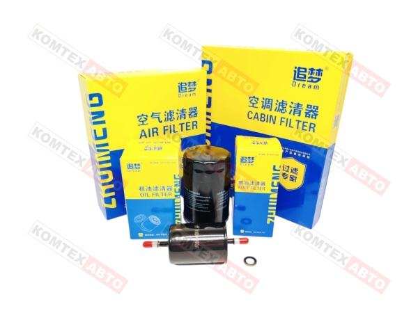 Комплект фильтров с салонным угольным фильтром и топливным фильтром для Haval F7 F7X 2.0л 190л/с